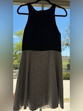 4 Collective Black/Multi-check Mini Dress. 8.